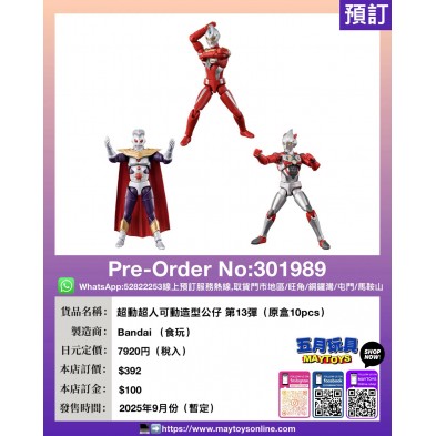 超動超人可動造型公仔 第13彈 (原盒10pcs)