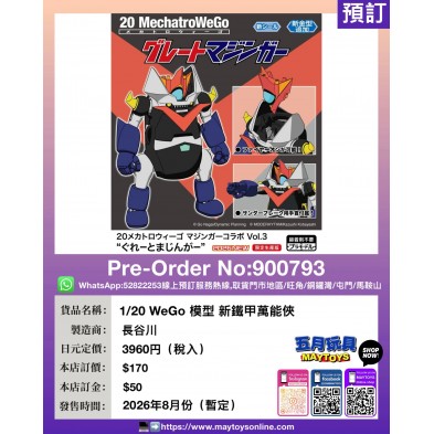 1/20 WeGo 模型 新鐵甲萬能俠