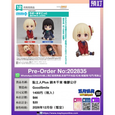 黏土人Plus 錦木千束 橡膠公仔