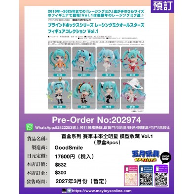 盲盒系列 賽車未來全明星 模型收藏 Vol.1 (原盒8pcs)