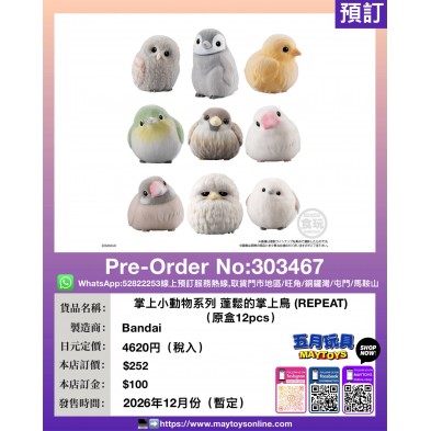 掌上小動物系列 蓬鬆的掌上鳥 (REPEAT) (原盒12pcs)